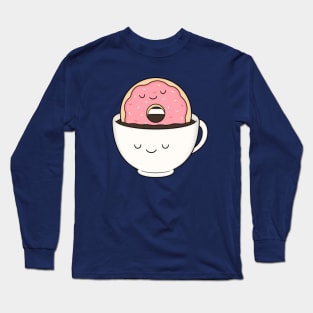 Coffee Loves Donut Long Sleeve T-Shirt